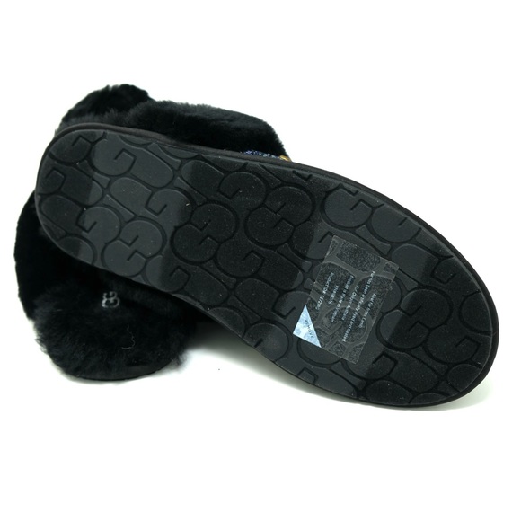 UGG Scuffette II Cosmos Glitter Black Scuff Sheepskin Slippers 🌈 🖤 - Picture 6 of 7